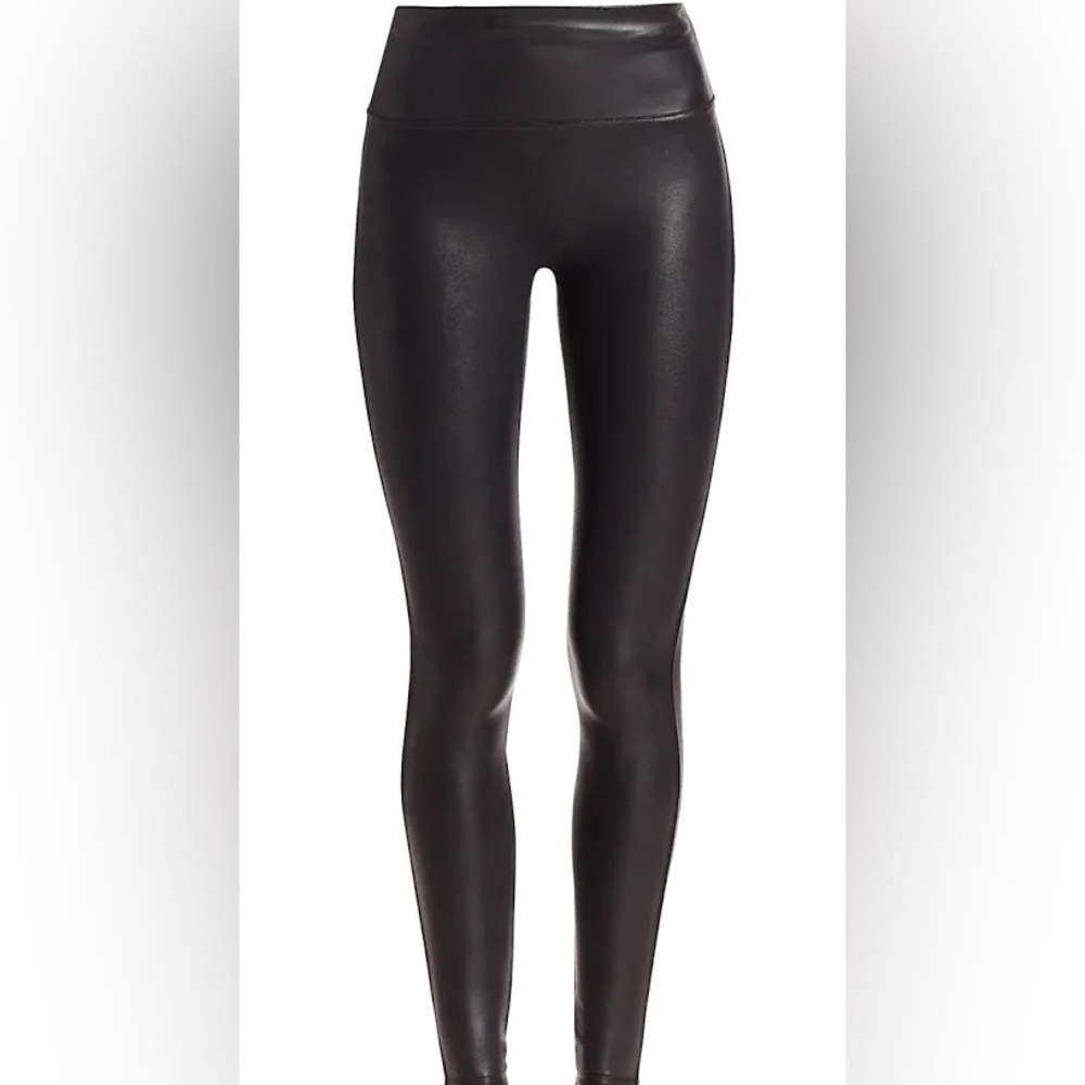 SPANX Black High-Waisted faux leather Leggings